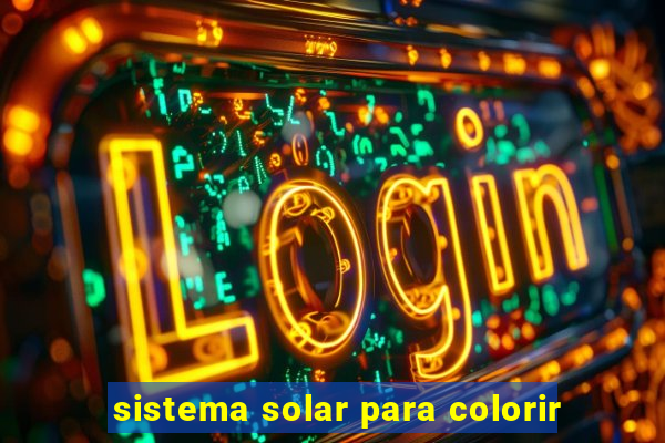 sistema solar para colorir